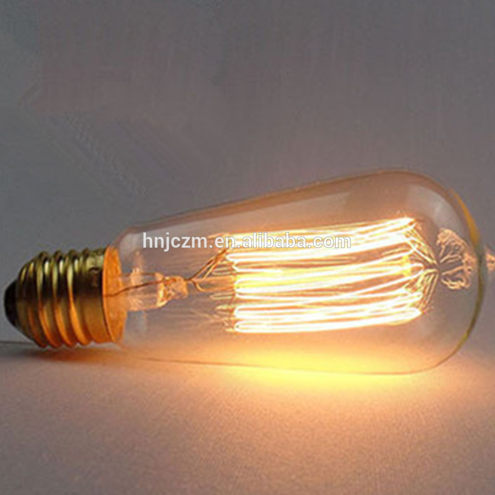 warm white High power Antique Vintage st64 squirrel cage incandescent edison filament bulb 220v 60 watts light bulbs