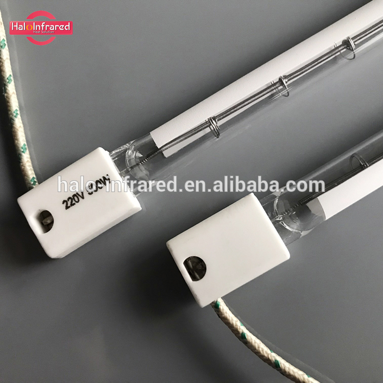 shortwave infrared halogen heating quartz tube lamp