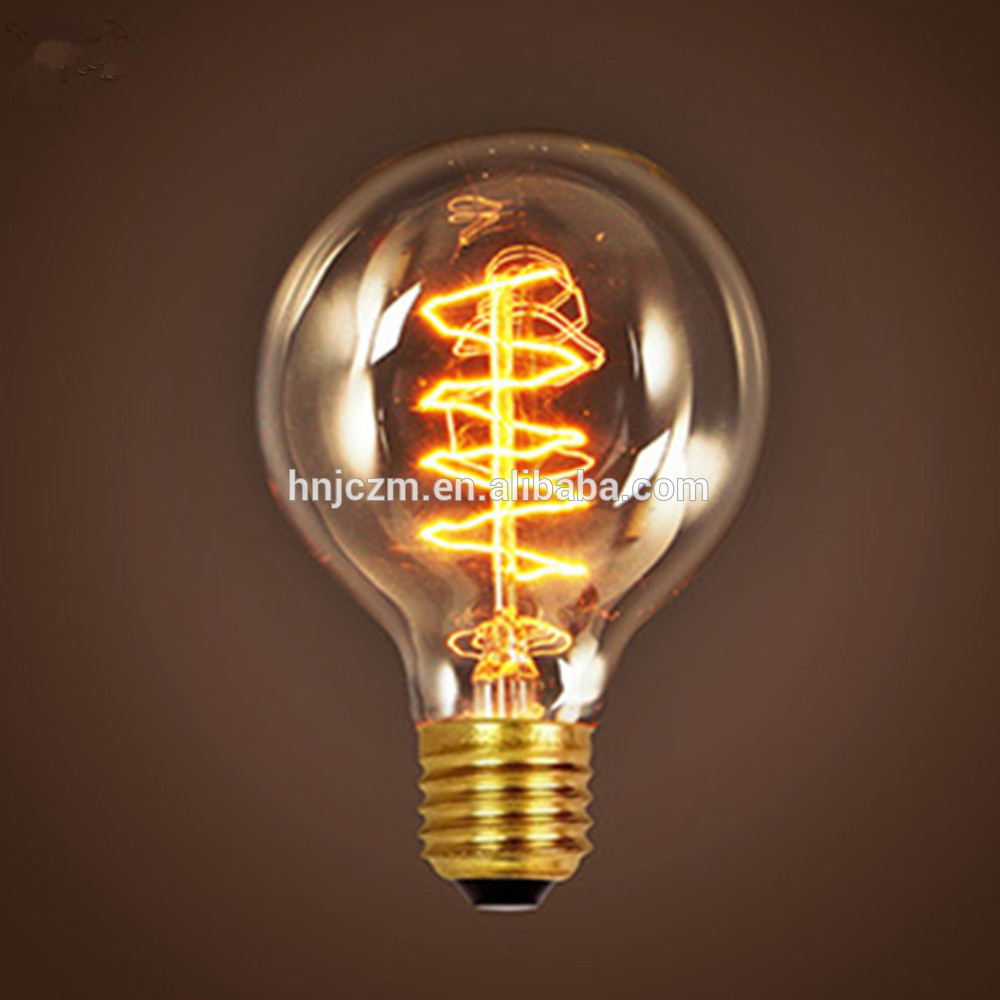 Decor Creative vintage tungsten filament light edison bulb e27 b22 G80 G95 G125  incandescent retro table lamp