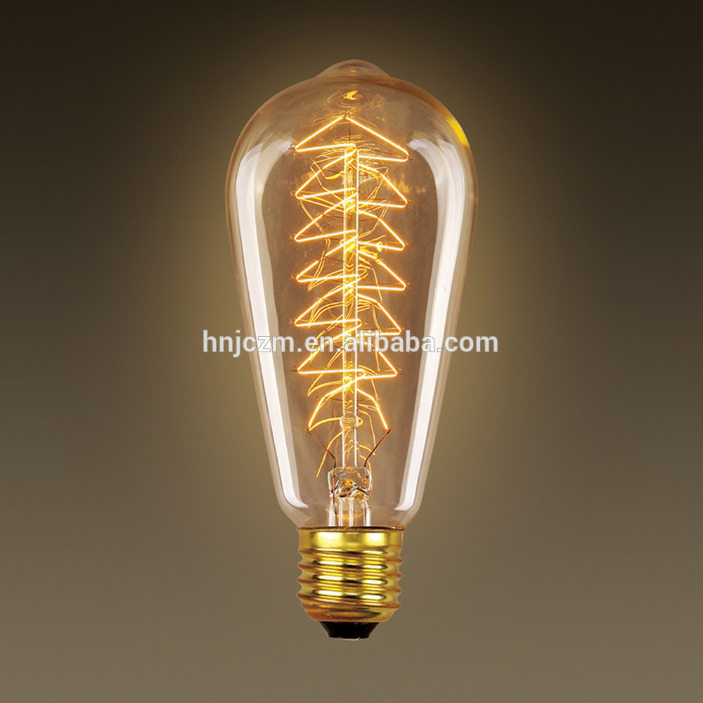 Hot sale ST64 incandescent edison bulb 40W E27 E26 vintage incandescent wall light lamp