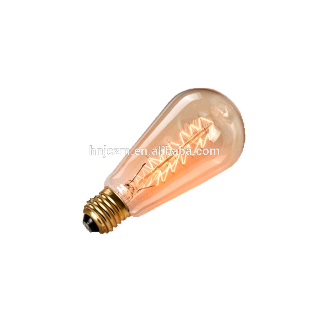 Wholesale prices 110v240v 40w E27 spiral incandescent light bulb ST64 Filament antique pendant lamp