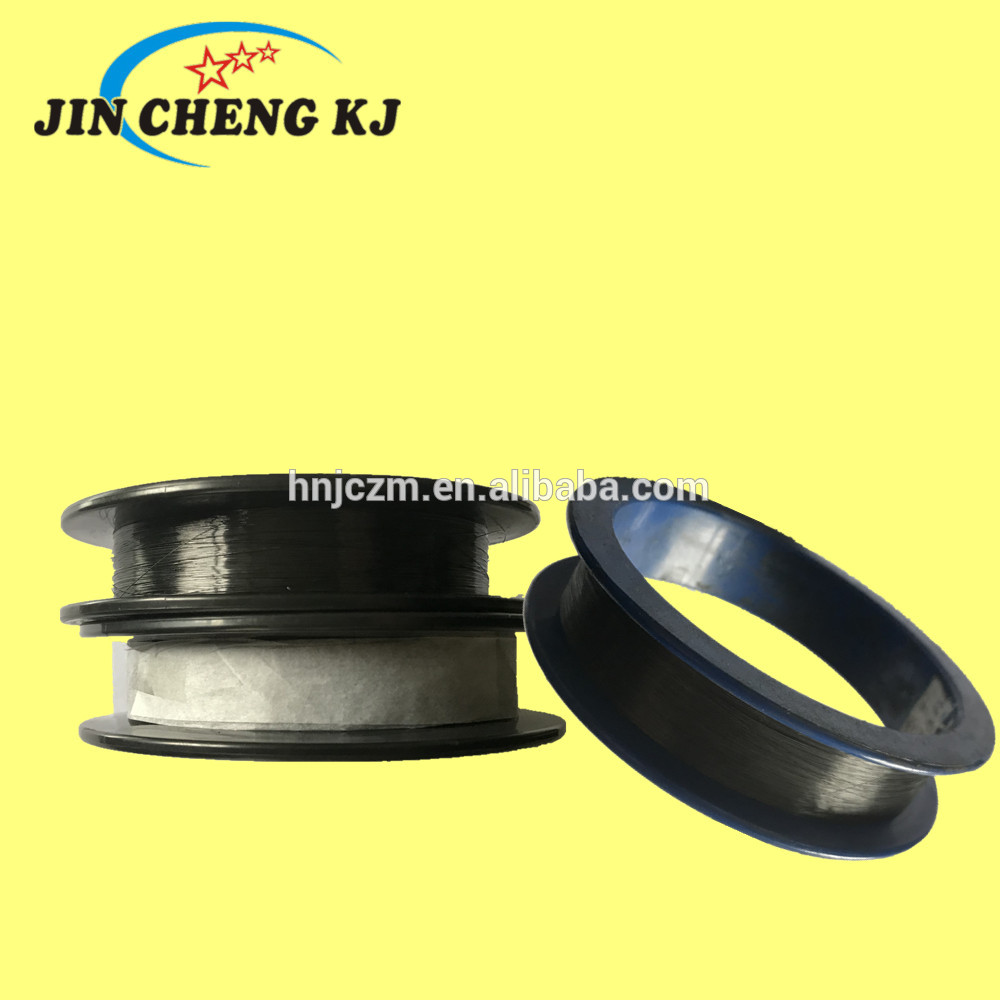 High quality 99.95%  purity black tungsten filament wire in coils for textiles weaving gloves