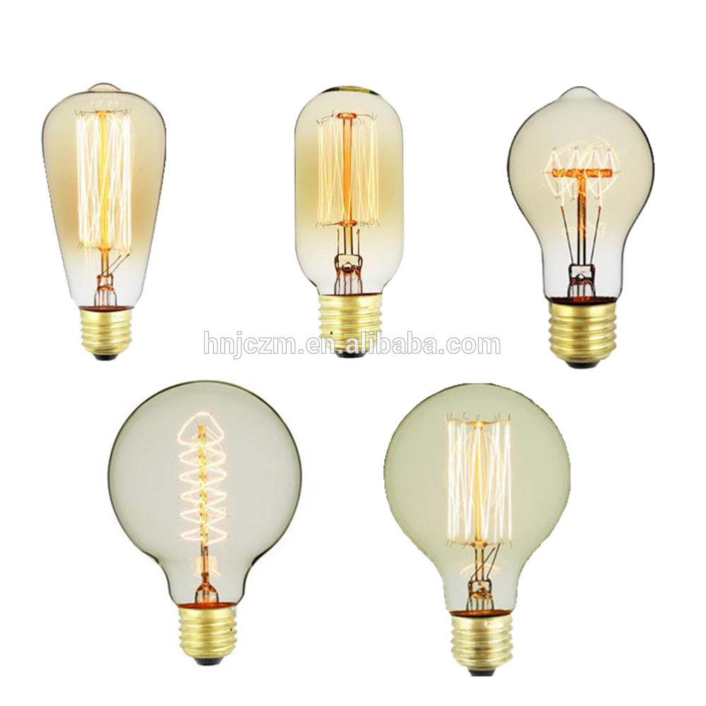 G80D lantern design vintage edison incandescent lamp and E26 E27 B22 retro edison pendant  light bulb