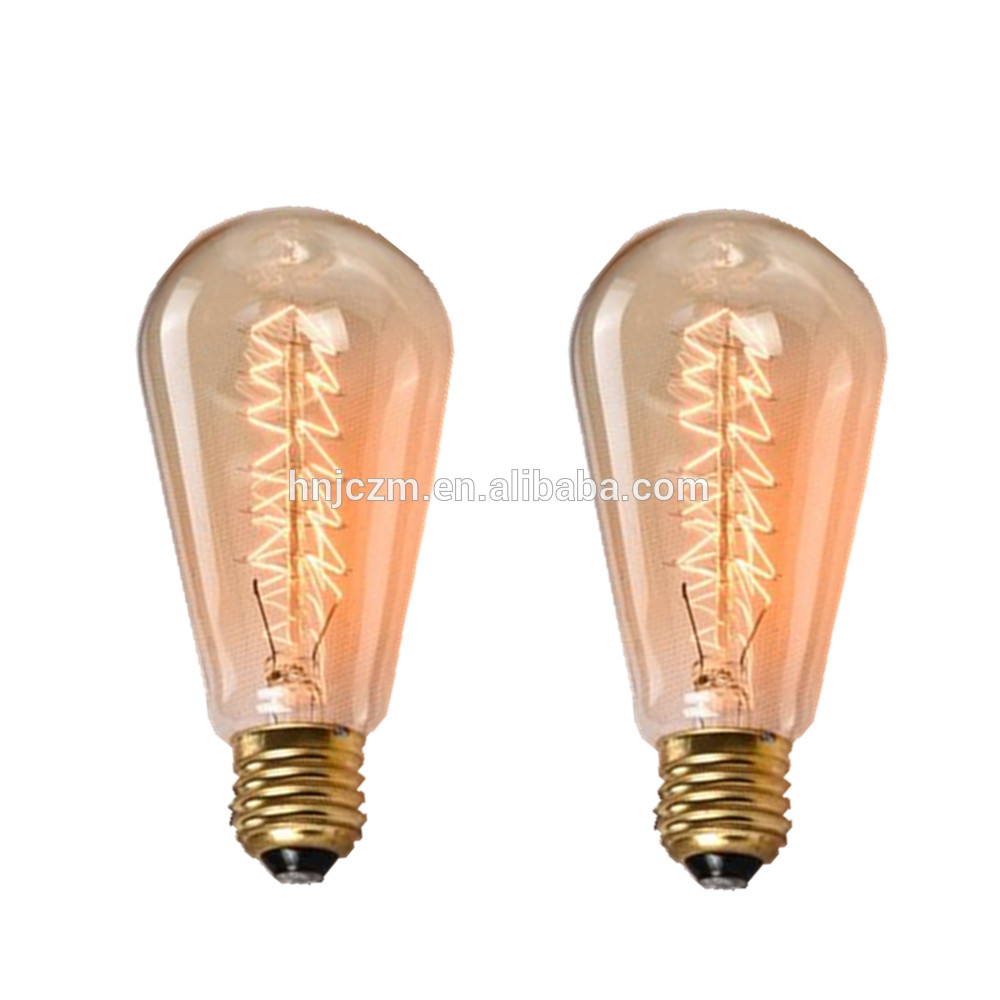 Vintage clear light bulbs st64 120v 220v 25w E27 squirrel cage bulb incandescent edison filament lamp