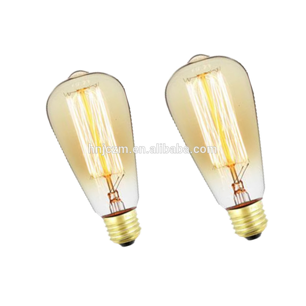 High quality ST48 110v240v e14 e27 25w 40w 60w vintage edison energy saving lamp incandescent dimmable light bulb