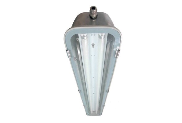 Steel explosion proof fluorescent led prismatic lighting fixture