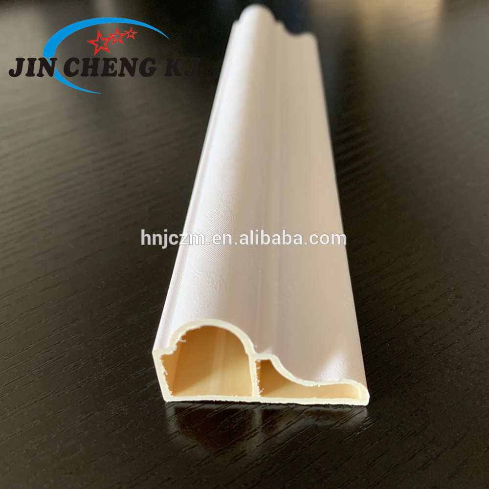 High quality material WPC PVC moulding beautiful decorative line for wall house decoration