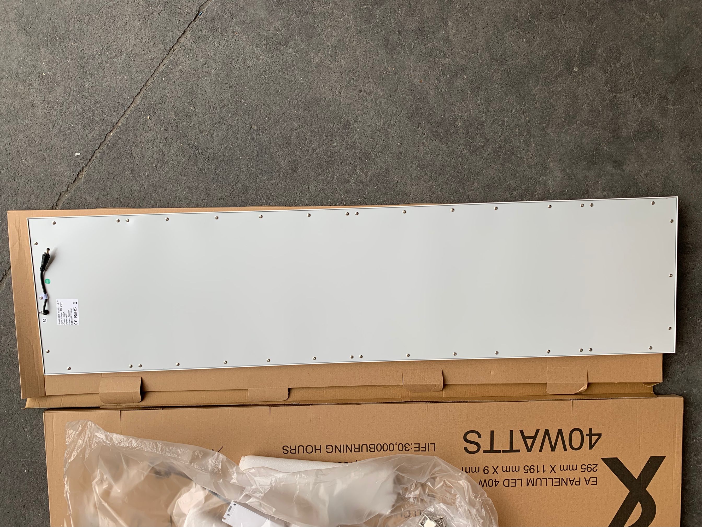 Led switch frame panel light 1200x300