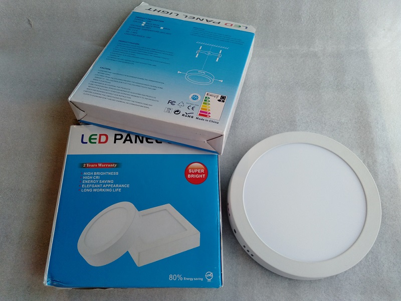 Led surface panel light 24w round