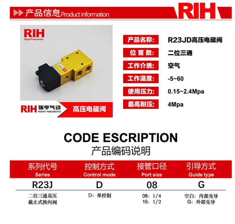 R23JD-15G Solenoid valve for Blow Molding Machine