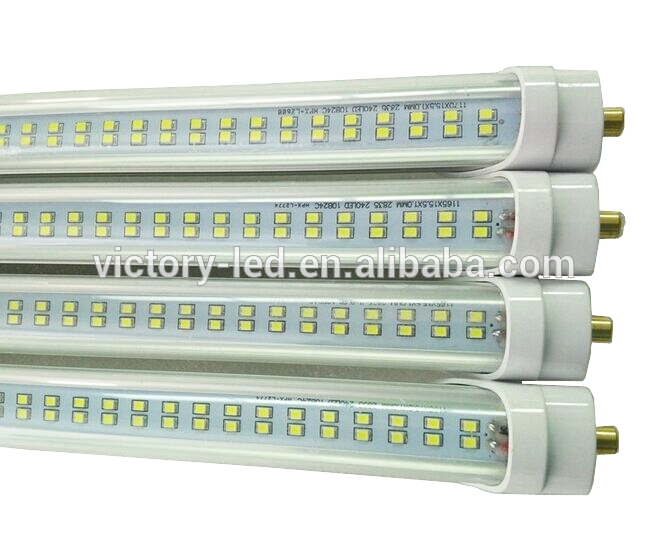 6500k clear cover Fa8 single pin double row led tube light 8ft