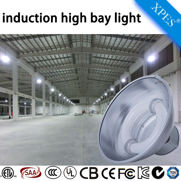 induction round electrodeless lamp for workshop high bay lighting 5300K natural light