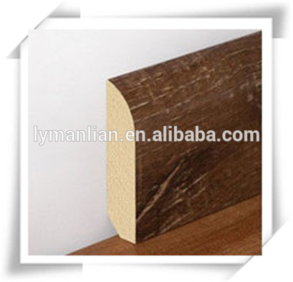 Decorative mdf Wooden skirting moulding for laminate floor