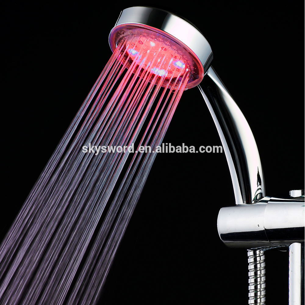 High Quality Temperature Sensing Lighting Change Led Shower Head