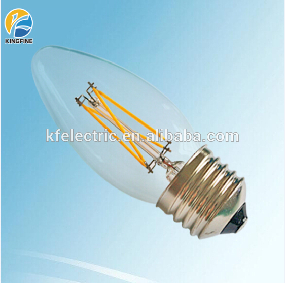 New design hot sales LED candle light super bright good price e27 3w/4w torpedo RA80 ce rohs ,E14 e27 led candle COB-C3504N