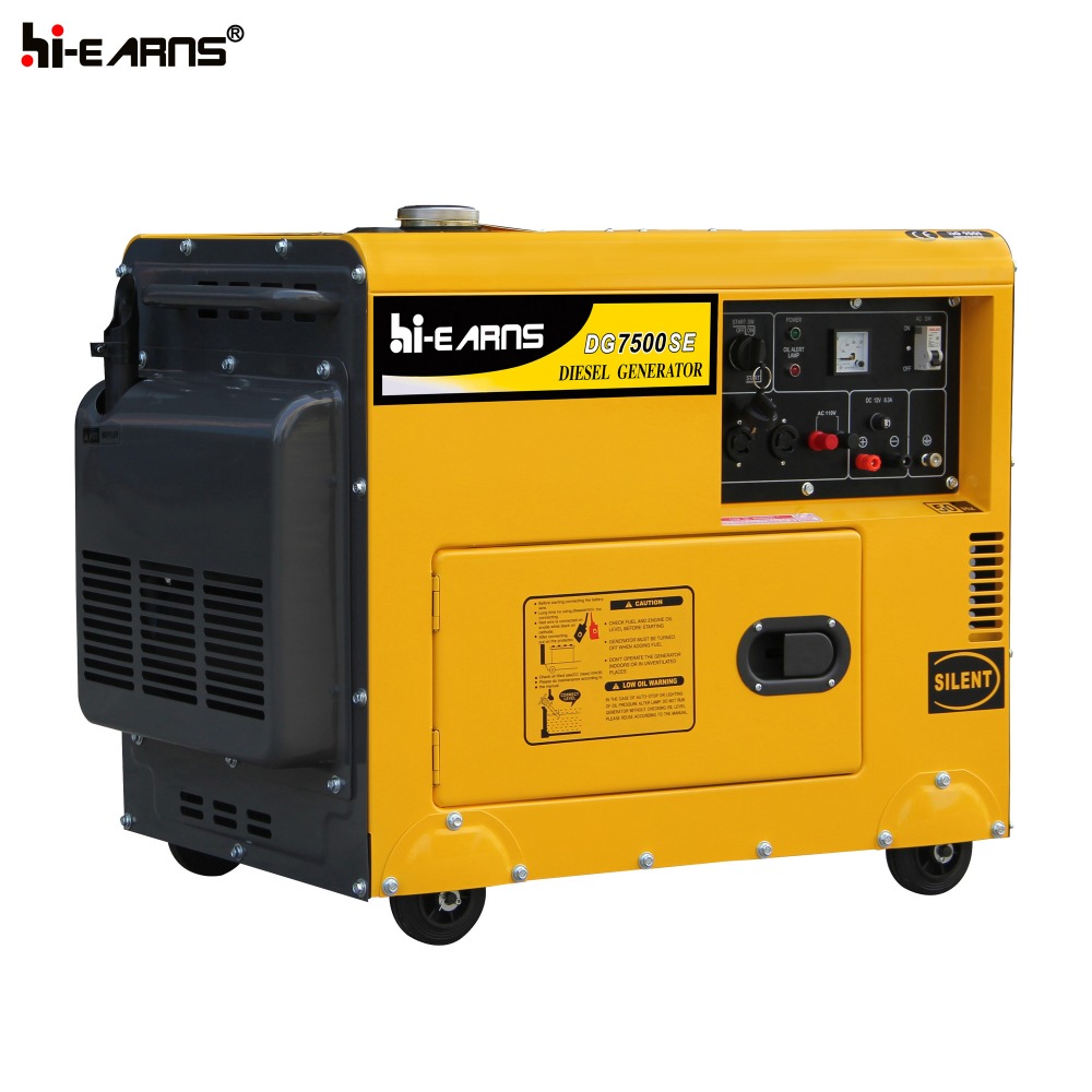 silent diesel generator 5KW with 110V voltage for South America market