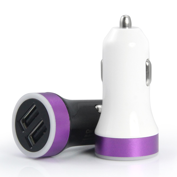 Aluminium Portable Dual USB Car Charger