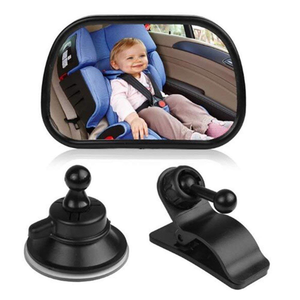 Baby safety mirror 2 in 1 install 9*6cm baby car mirror