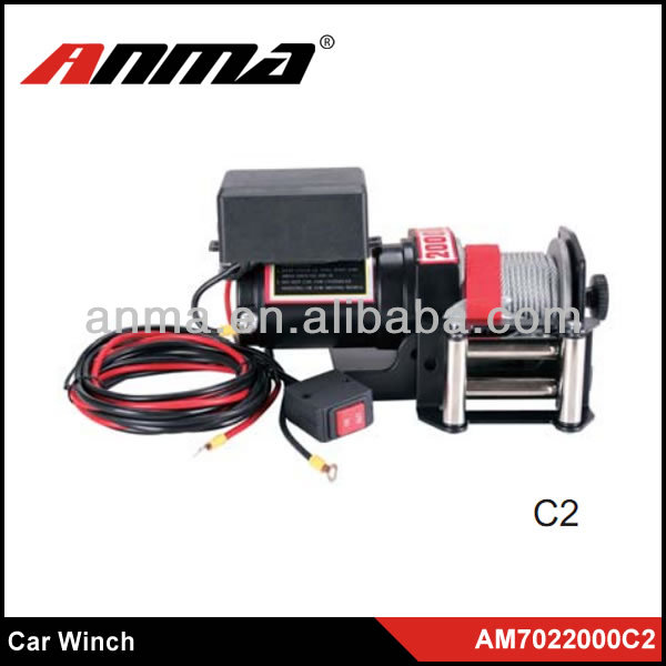 ANMA New 2000lps portable electric car Winch/paraglider winch/12V DC/24V DC