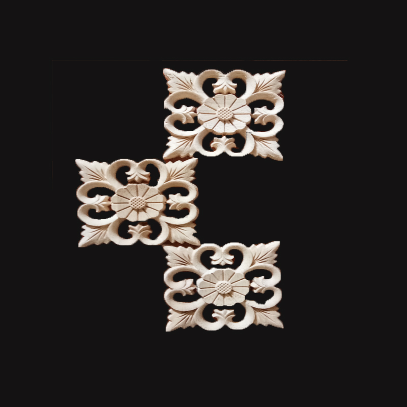 European-style door hardwood furniture decorated with diamond-shaped applique cabinet flowers