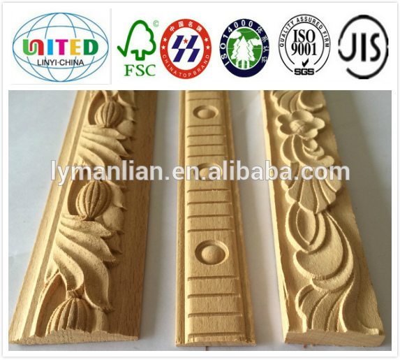 chinese style skirting board/wood decorative ceiling moulding/wooden ceiling design