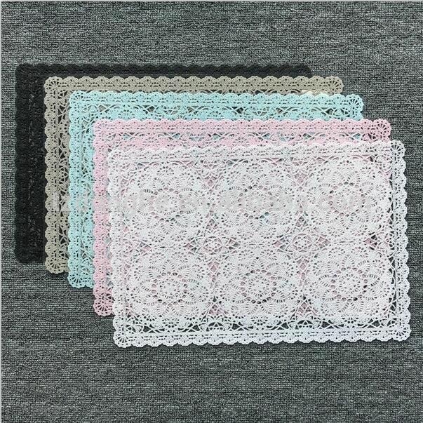 Tabletex Cheap Washable Custom Recycled Vinyl Lace Placemats