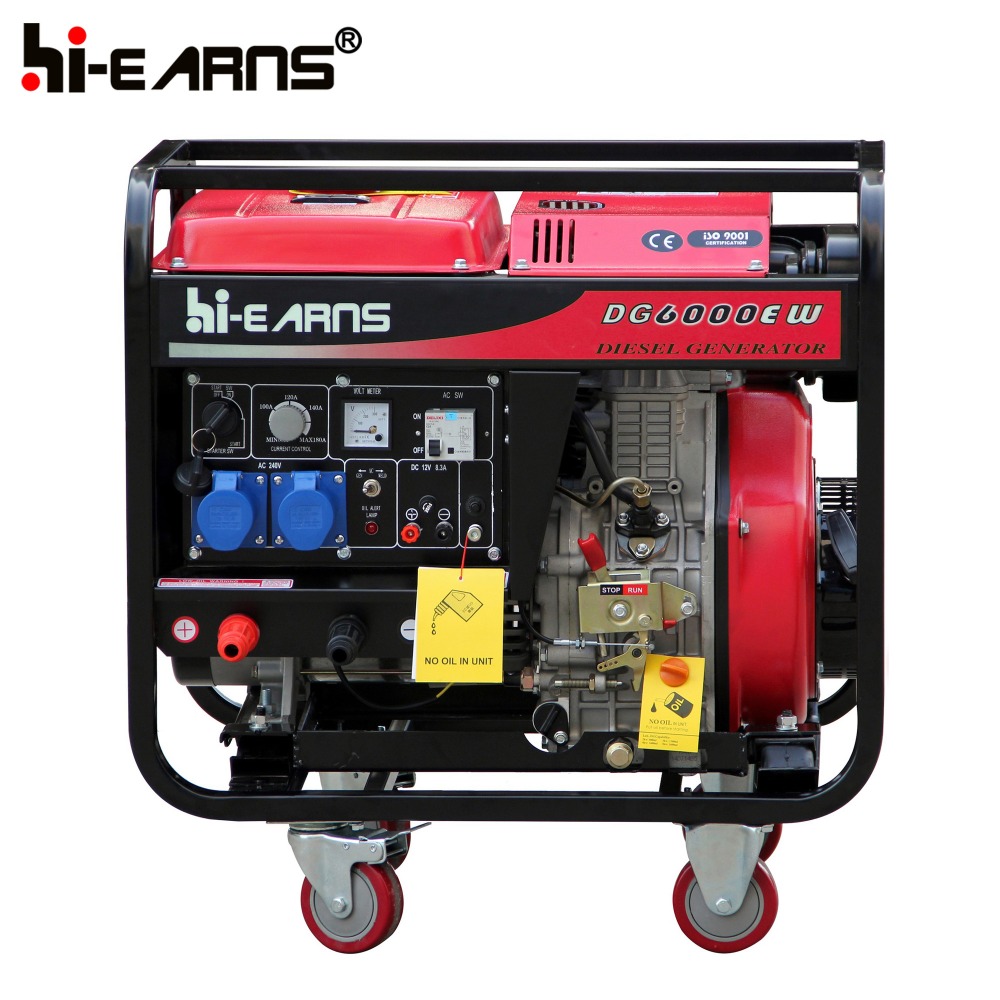 180A portable diesel welding machine generator