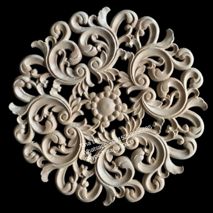 wood carved furniture parts appliques and onlays