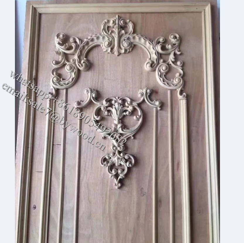 Wooden Appliques and Onlays Furniture Wall Home Cabinet Door Decoration Crafts