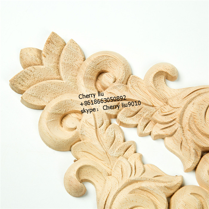 hand Wood carving decorative furniture decals appliques and onlays