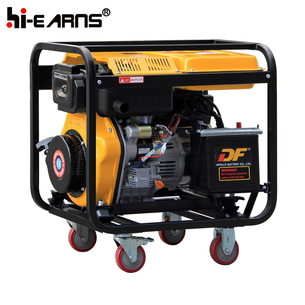 DG6000 5KW open frame electric air cooled diesel generator