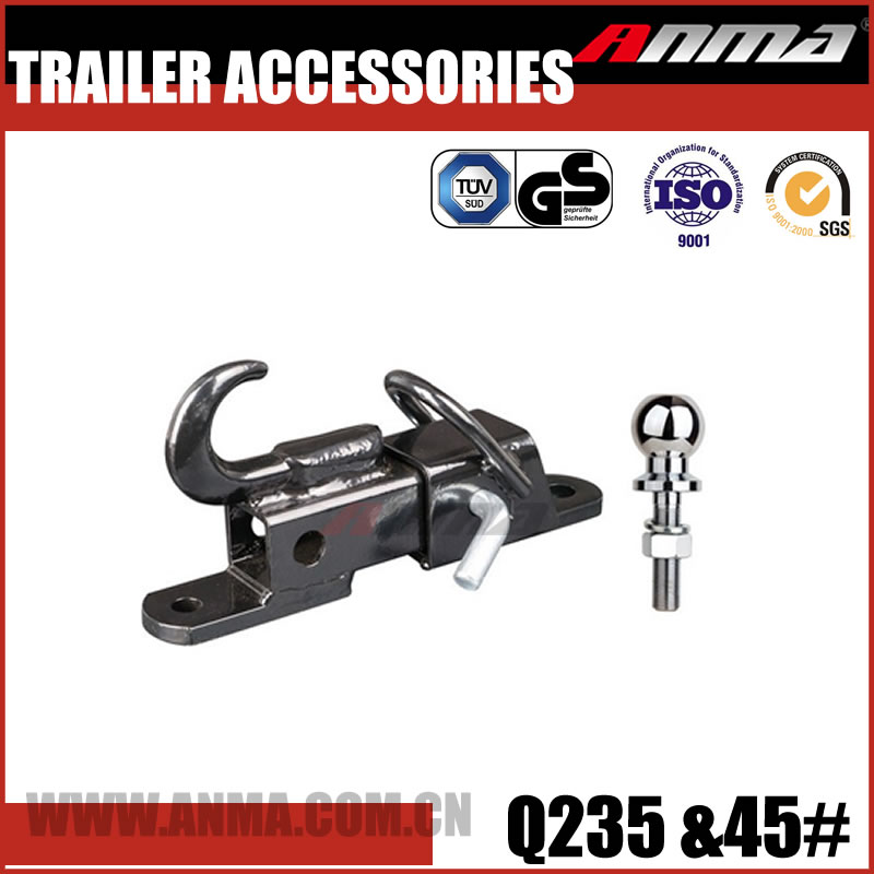 ATV 3-way D-Ring adjustable aluminum trailer hitch heavy duty receiver hitch with 2 hitch ball for Car Towing Trailer