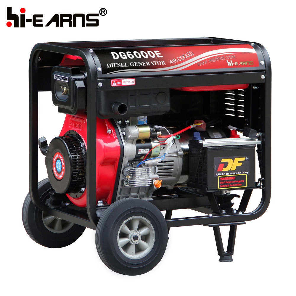 5KW Open diesel Generator with bigger Wheels And Handrail