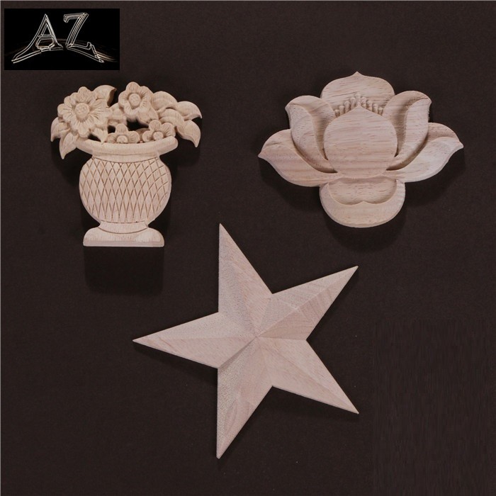 Furniture Accessories  wood appliques and onlays Decorative center small wood crafts decorative furniture onlays appliques