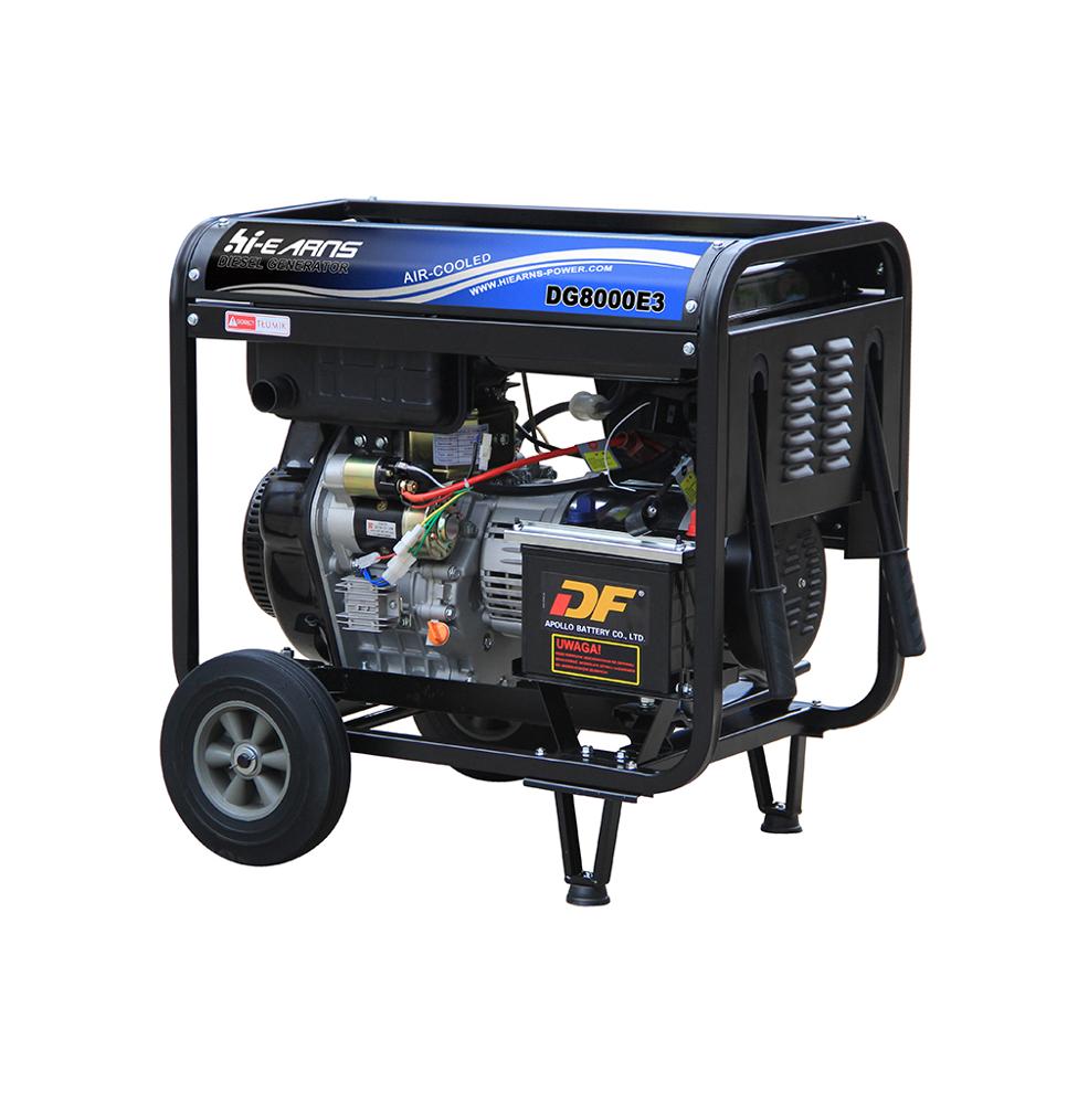 7KVA open 192 engine single cylinder diesel generator