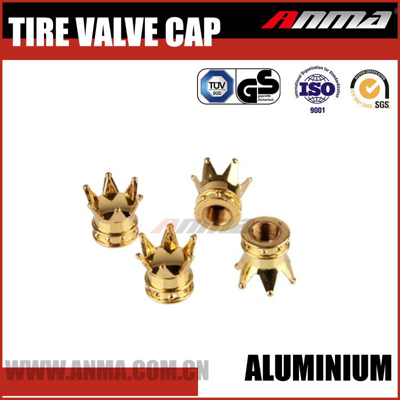 4PCS universal plastic car crown tire air valve stem cap