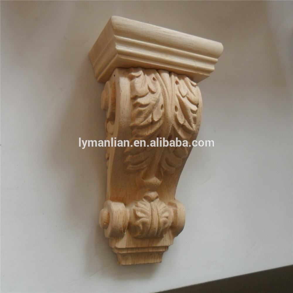 Hand Craft Furnitures Parts Wood Carved Frame Corbels Capitals