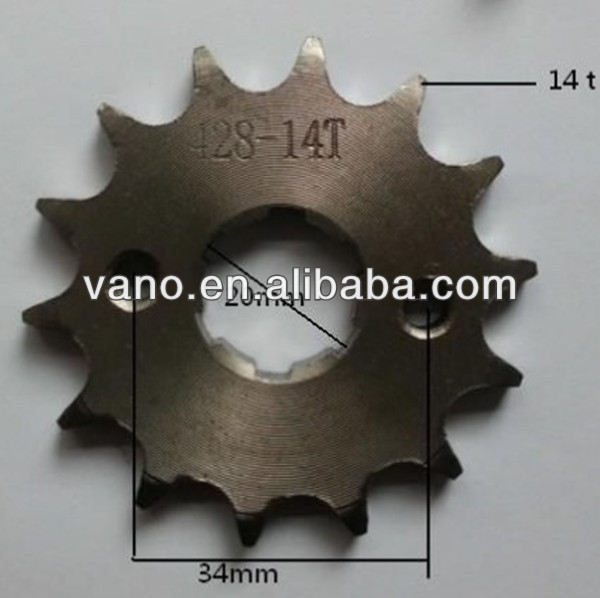 motorcycle MOTO ATV pit dirt bike 14 T tooth 20mm ENGINES sprocket FOR 428 CHAIN