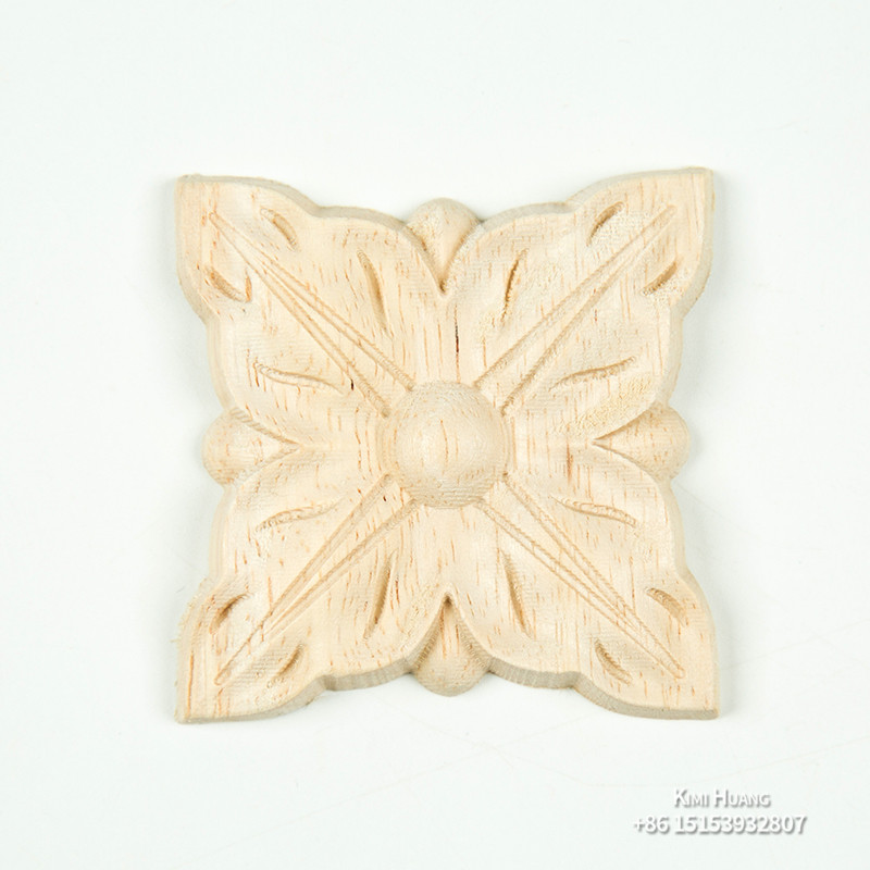Flower wood onlays wood carvings decoration