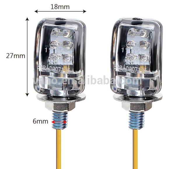 Good quality motorcycle small plastic square turn light