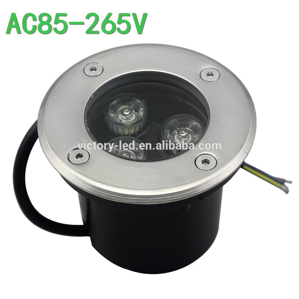 IP68 landscape 4500K white 3W LED inground lights