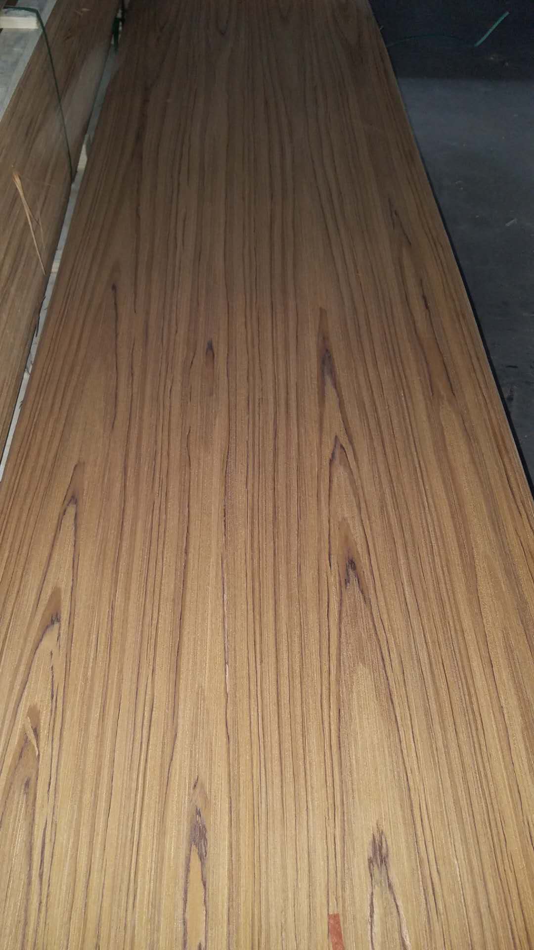 engineered teak face veneer plywood 4*8*2mm MDF straight  line