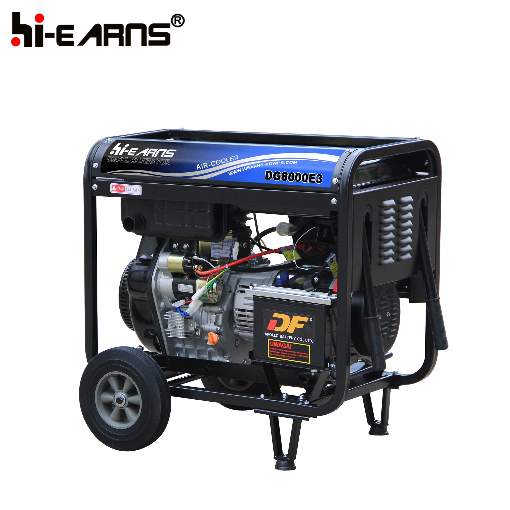 DG8000E Portable with decorate cover plate and open frame diesel generator