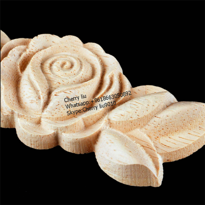 decorative antique wood carving furniture parts appliques and onlays