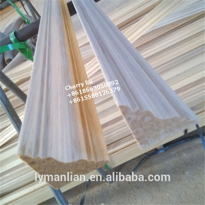 Hand carved recon white poplar wood door frame moulding