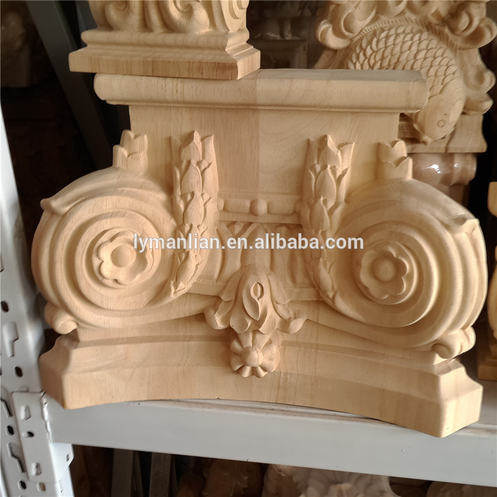Furniture part wood carving decorative Wood Capitals