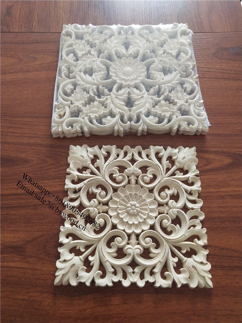 Solid wood decorative furniture onlays appliques