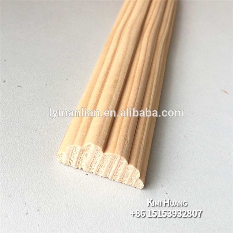Factory Customized Steam Beech Wood Greek Key Moulding Decorative Fluted Moulding