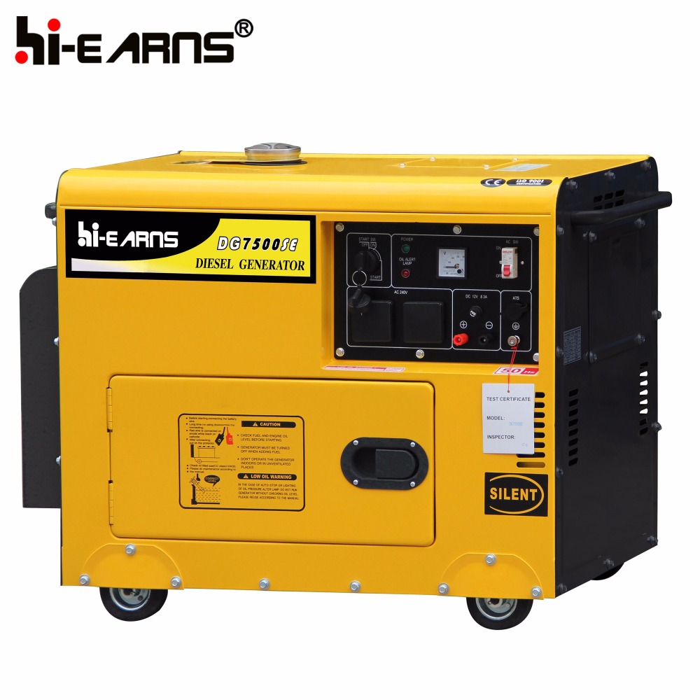 5.5KVA Air-cooled diesel fuel single phase generator price