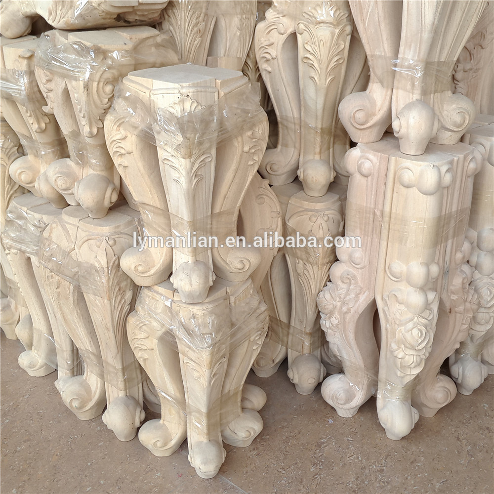Furniture parts carving wooden table leg